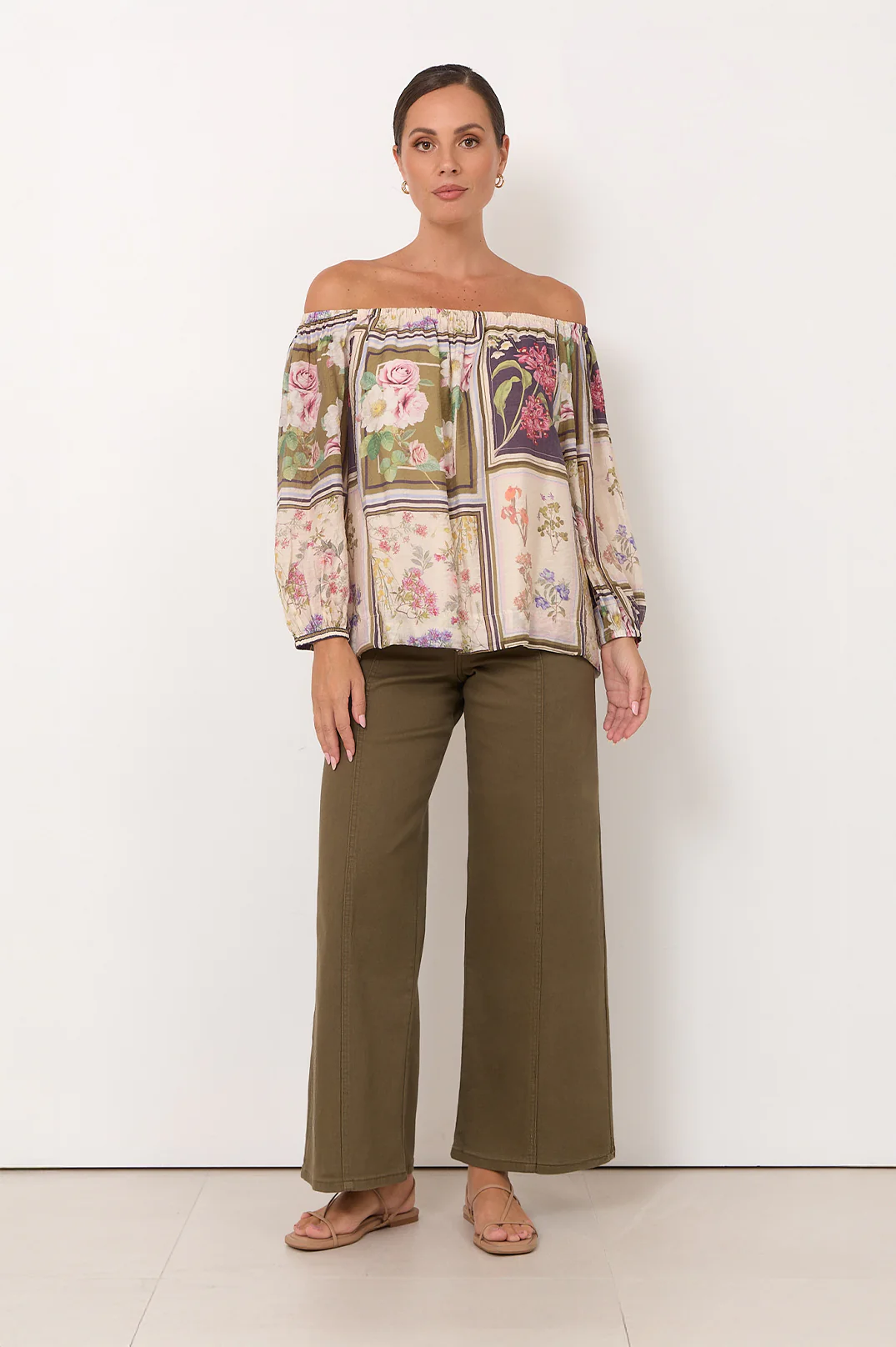 Kelsey Austria Print Off Shoulder Top (Print) - Image 3