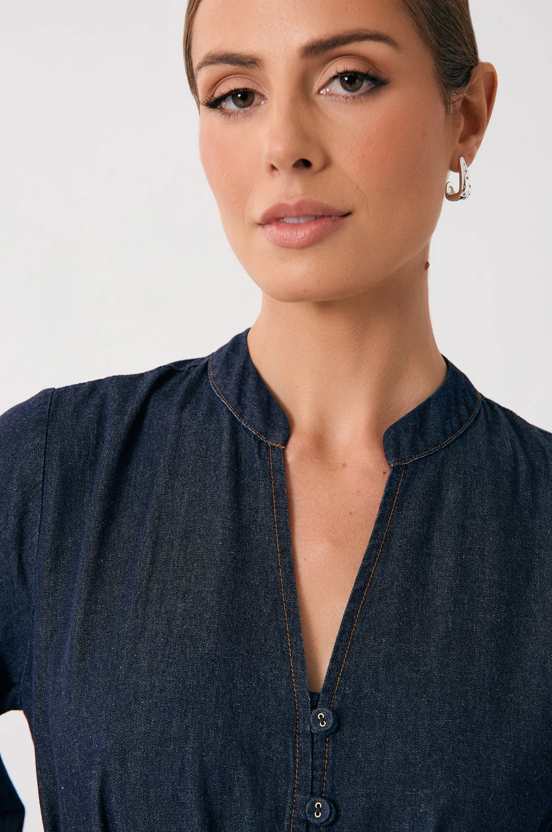 Kiera Lightweight Denim Dress (Denim) - Image 3