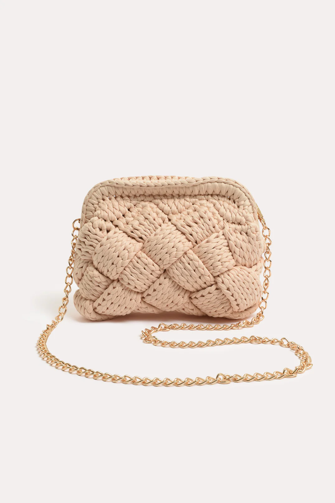 Kita Knitted Plait Clutch (Cream) - Image 3