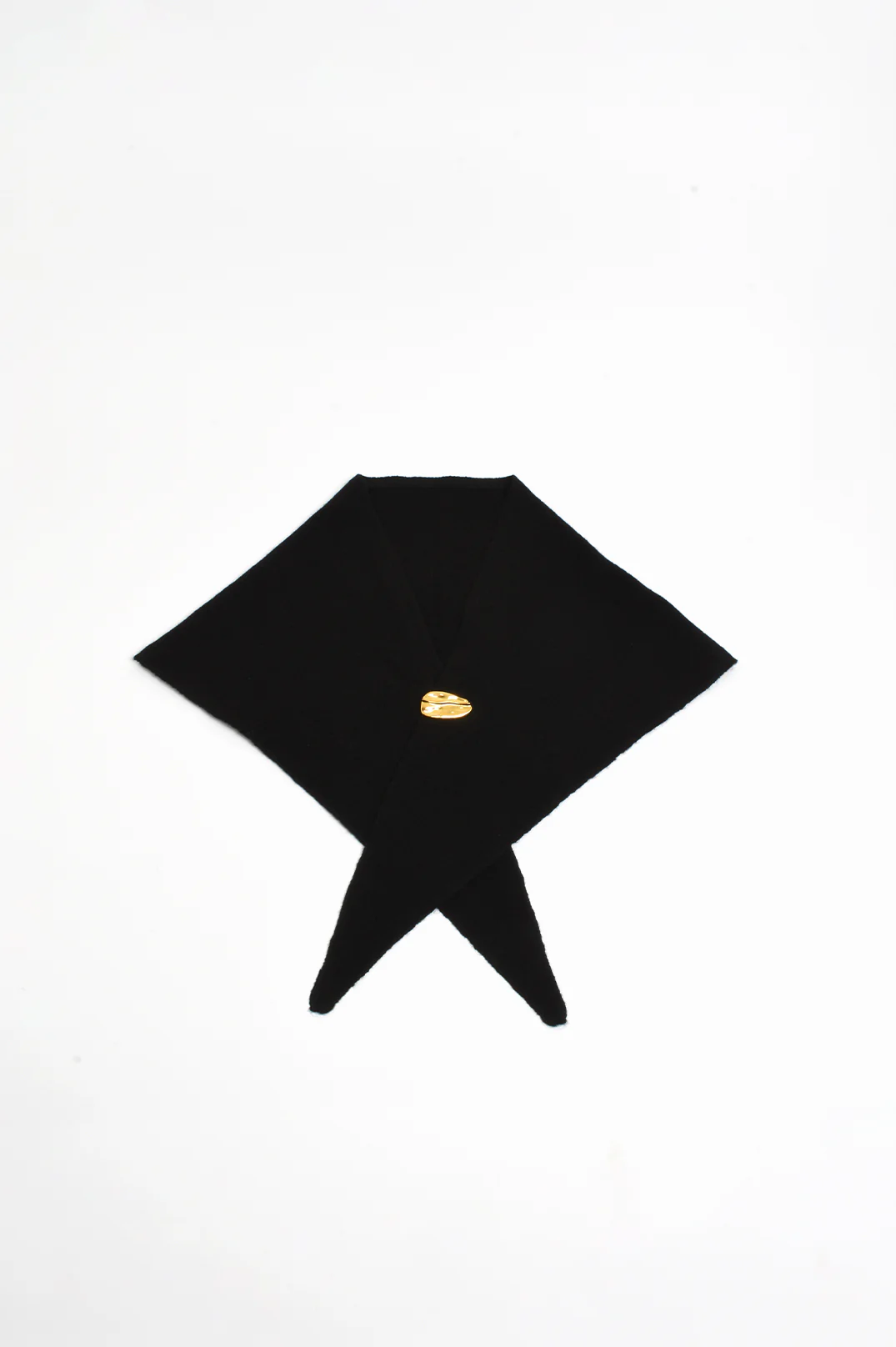 Wool Blend Triangle Scarf (Black)