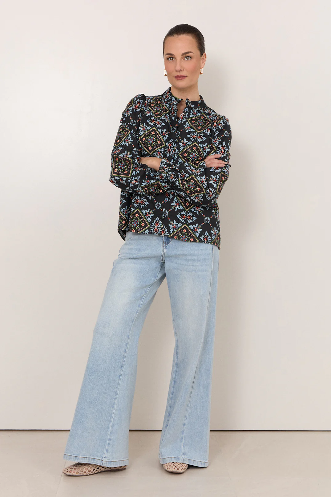 Lilian Embroidered Shirt (Print) - Image 3
