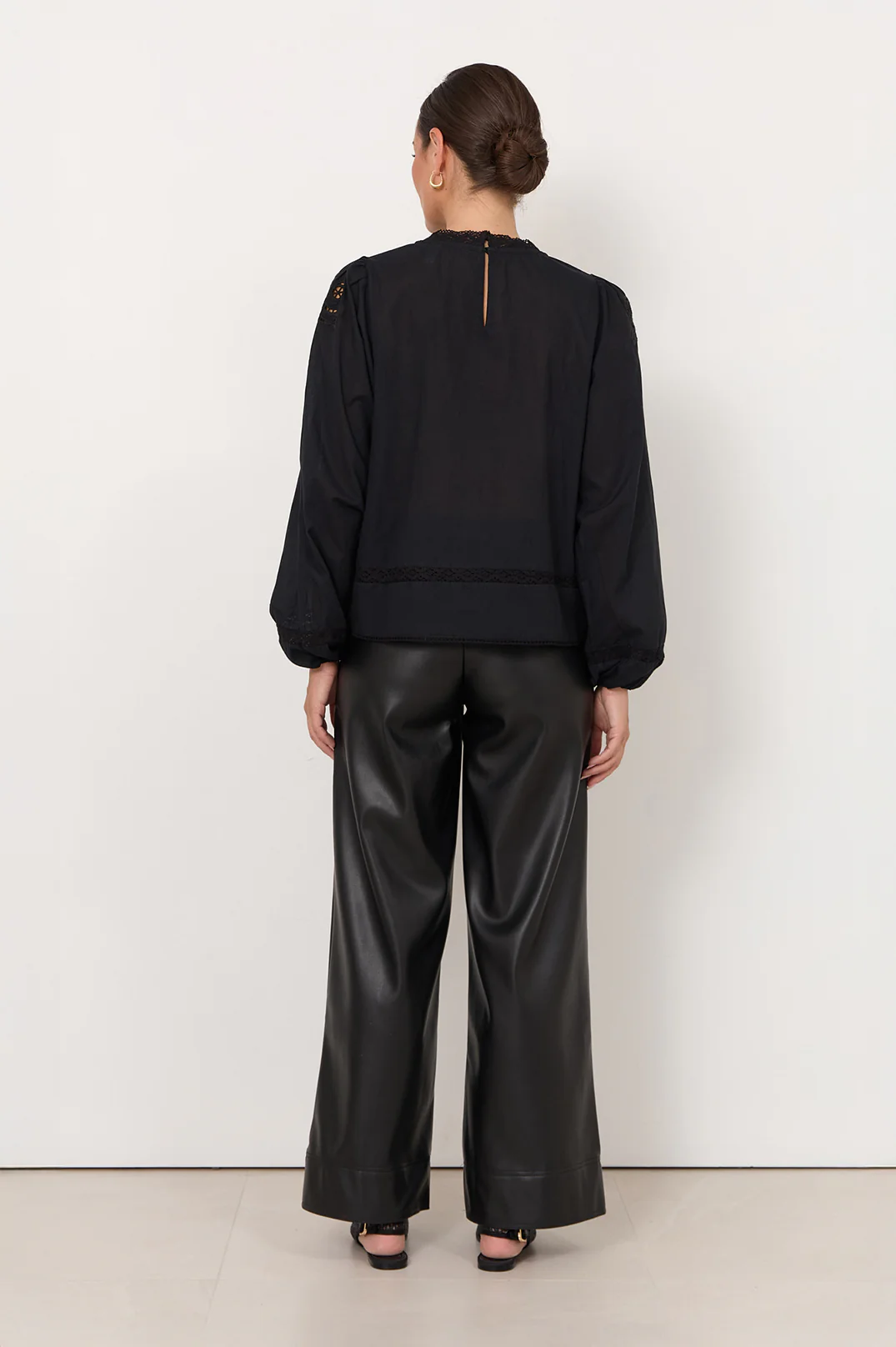 Lou Cut Out Lace Top (Black) - Image 5