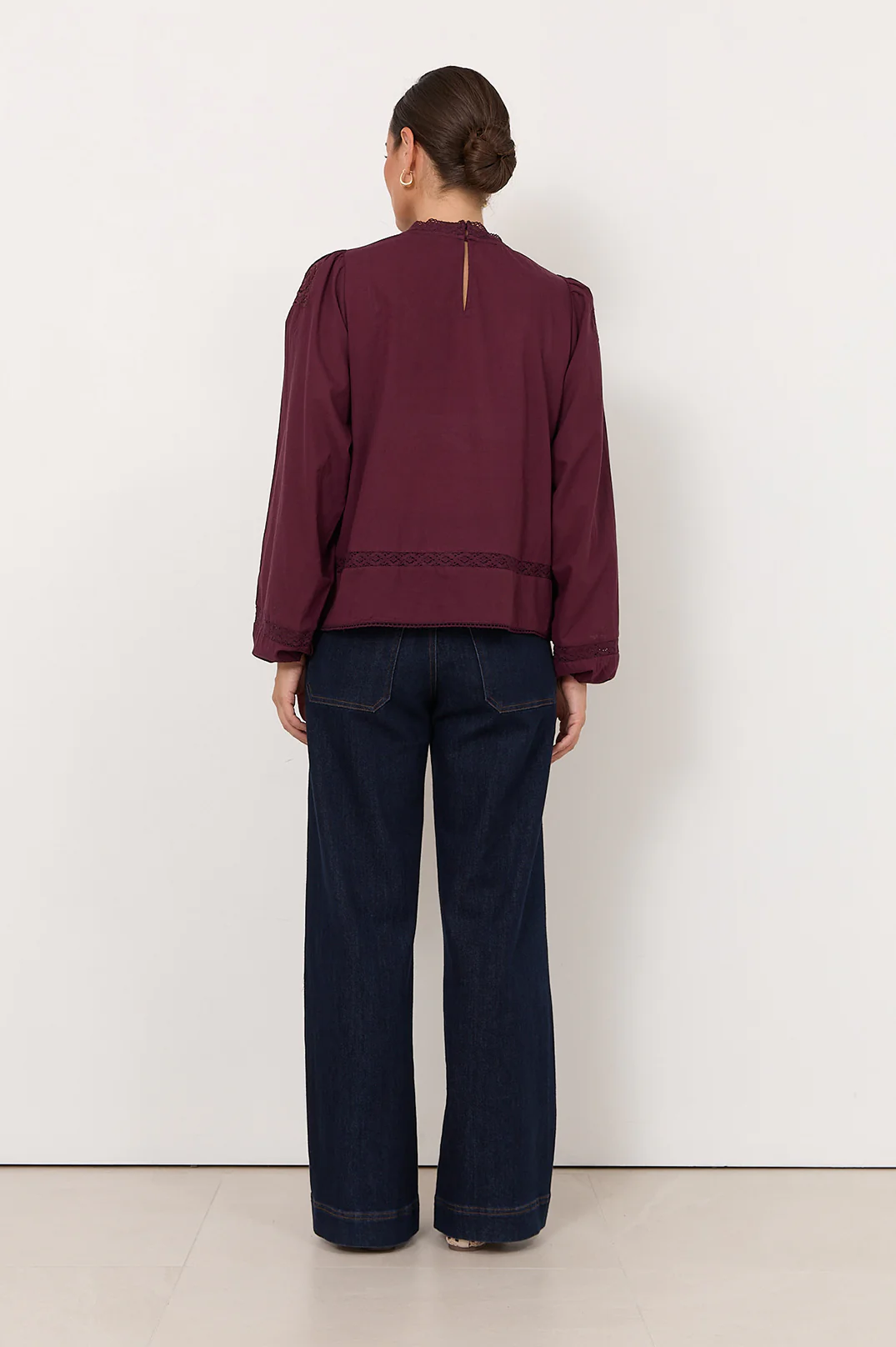 Lou Cut Out Lace Top (Grape) - Image 4