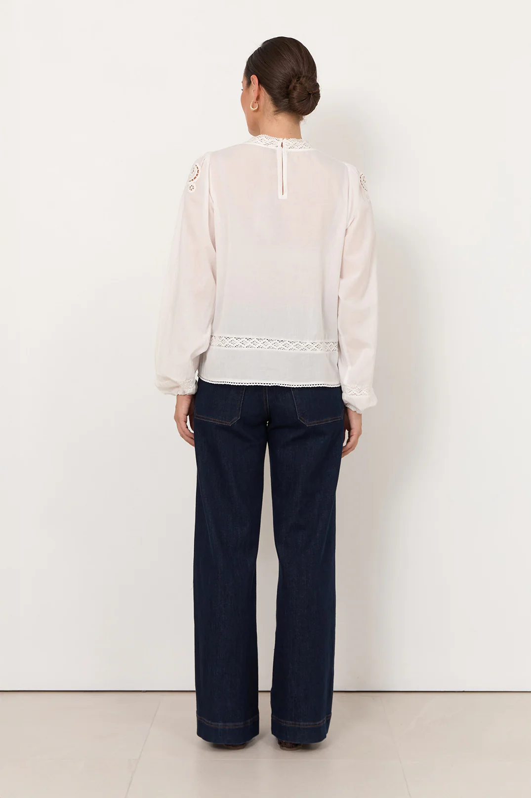 Lou Cut Out Lace Top (White) - Image 3