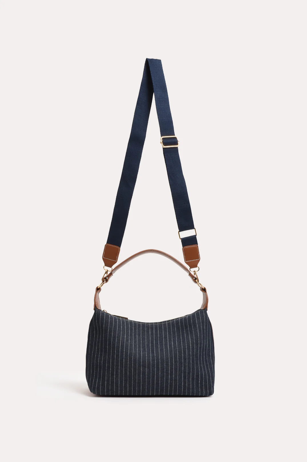 Lou Webbing Strap Crossbody Bag (Navy) - Image 3