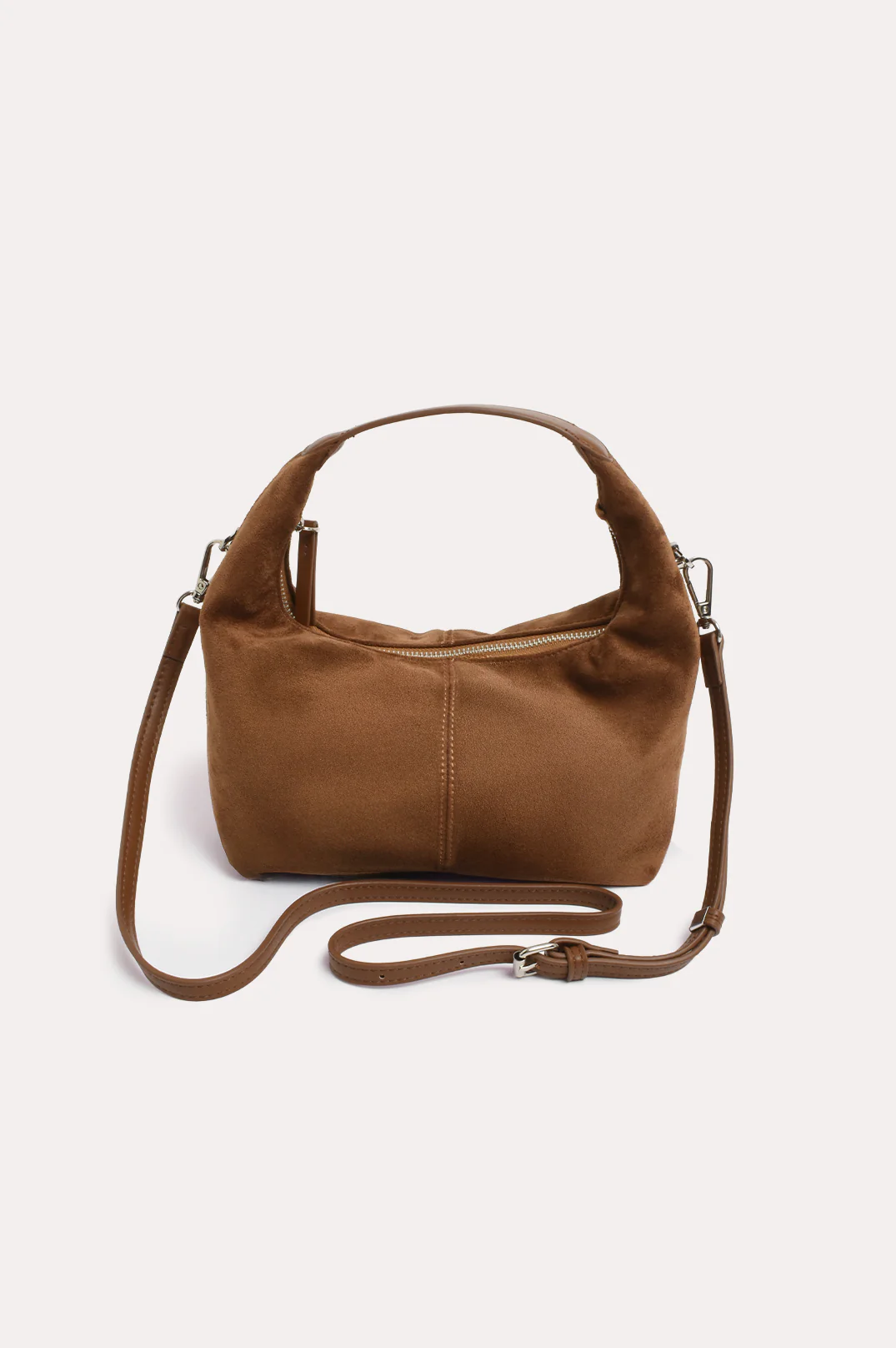 Luca Mini Faux Suede Bag (Tan) - Image 4