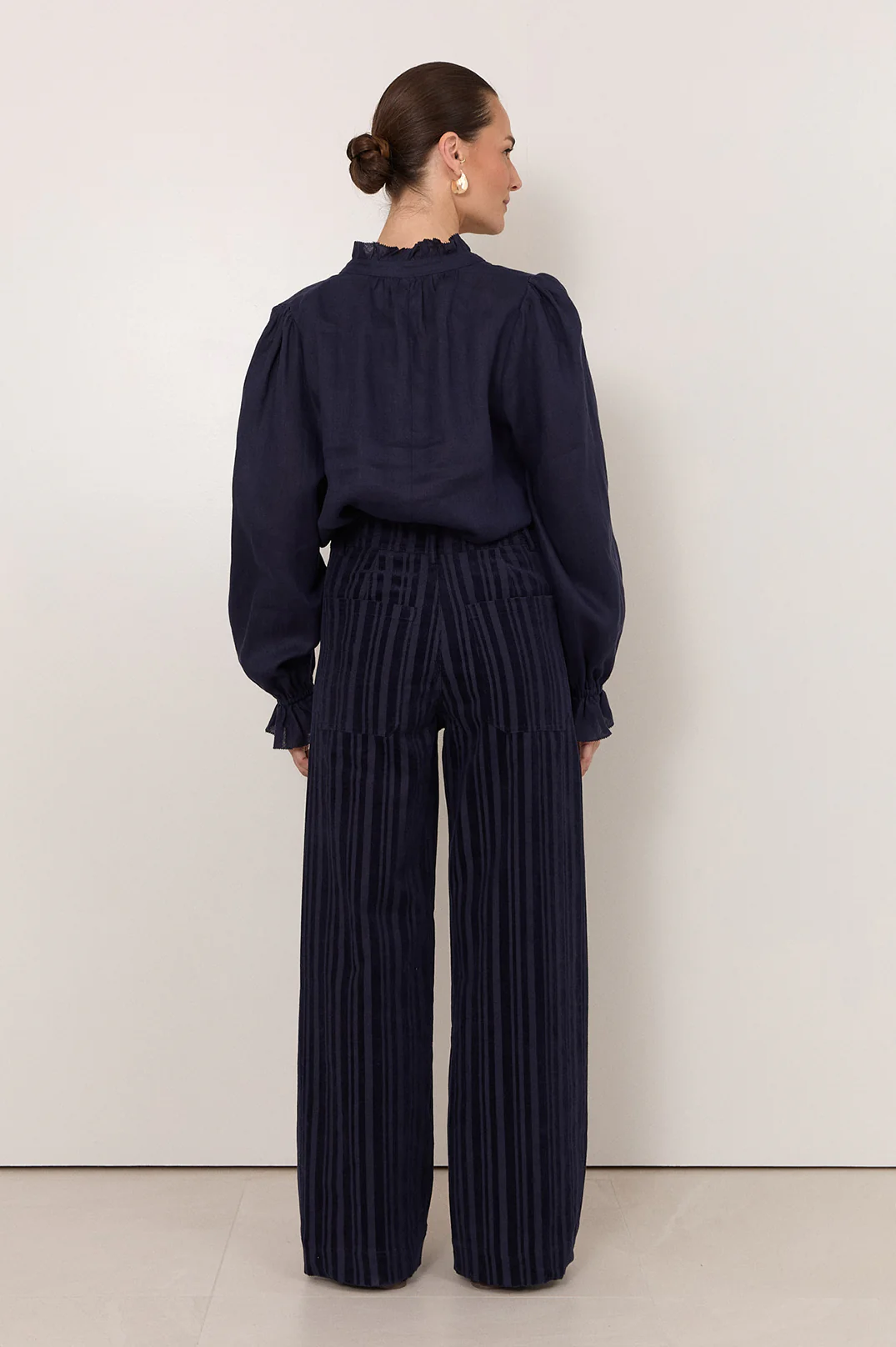 Lucy Corduroy Stripe Pant (Navy) - Image 5