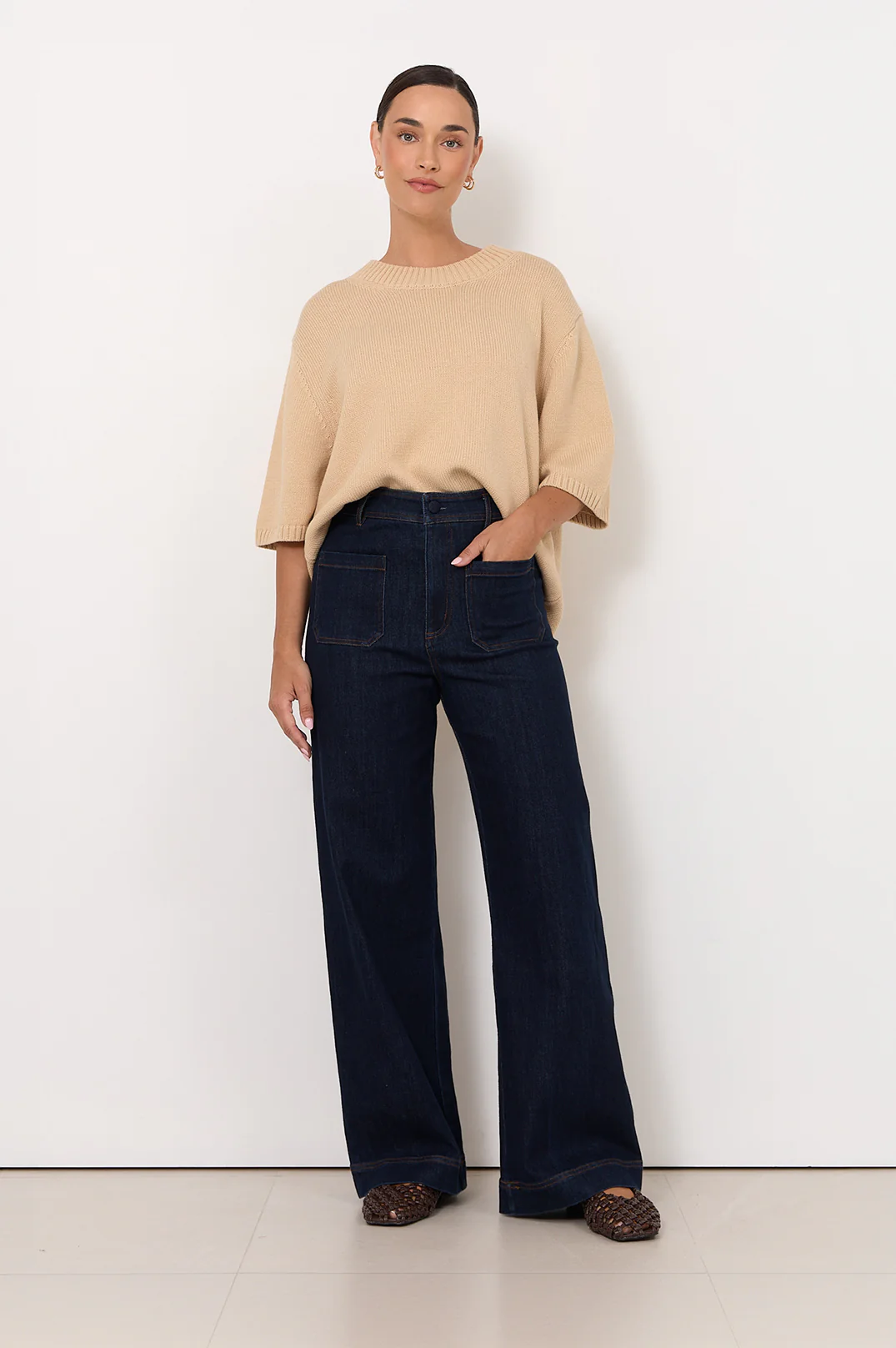 Lucy Patch Pocket Denim Pant (Denim) - Image 3