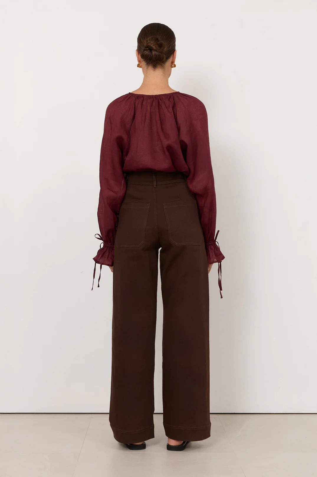 Lucy Patch Pocket Denim Pant (Chocolate) - Image 5