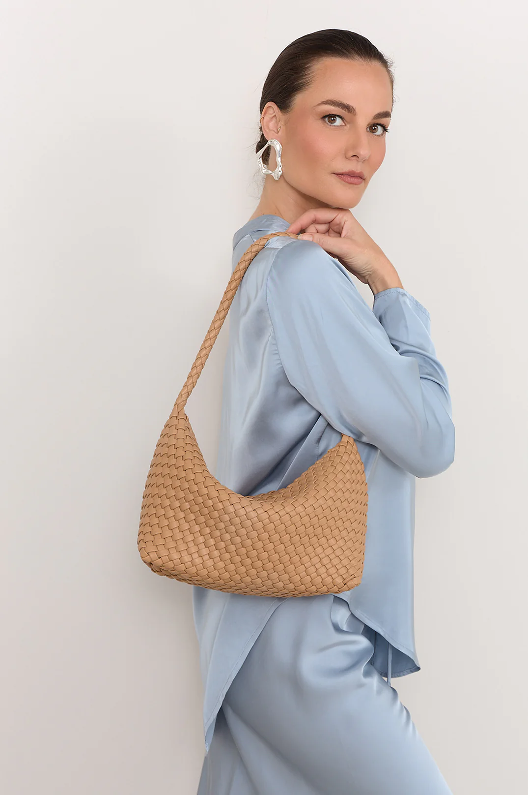 Mackenzie Structured Plait Bag (Nude) - Image 2
