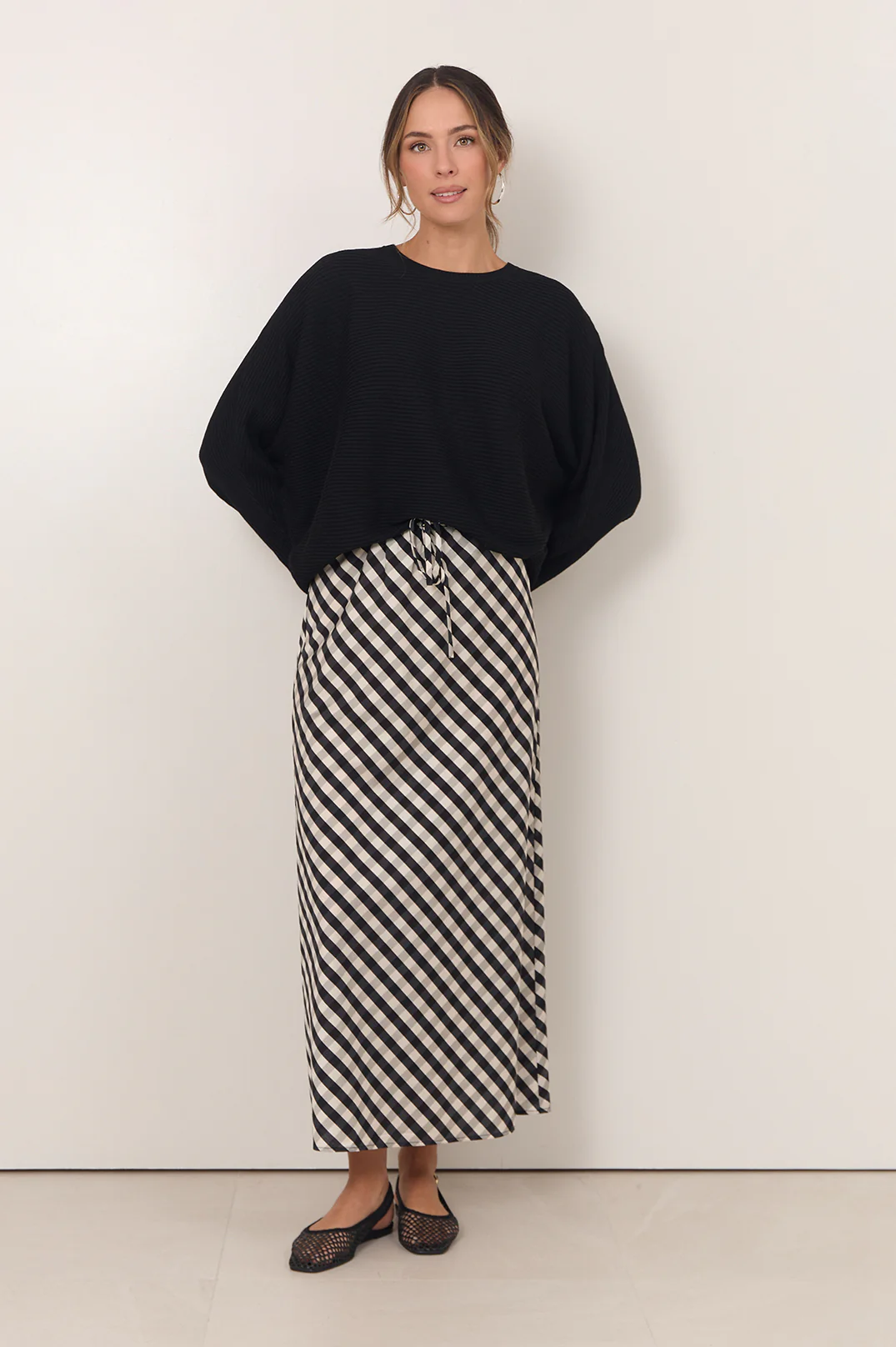 Mae Gingham Maxi Skirt (Print) - Image 5