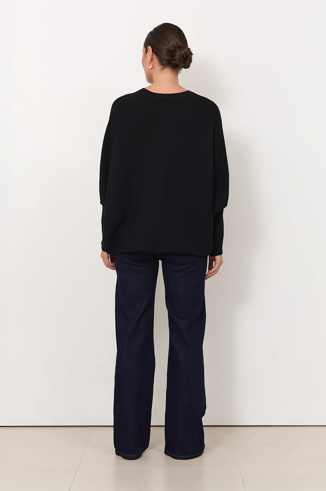 Marisol Batwing Knit Top (Black) - Image 5