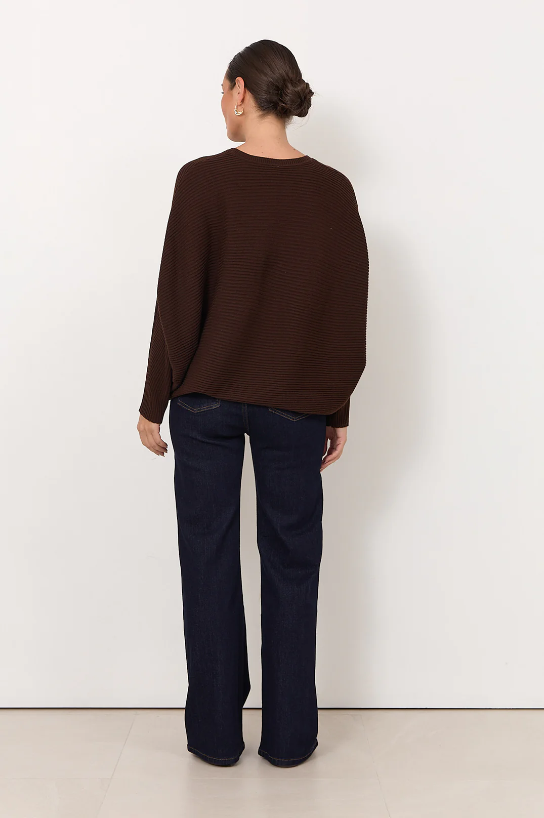 Marisol Batwing Knit Top (Chocolate) - Image 4
