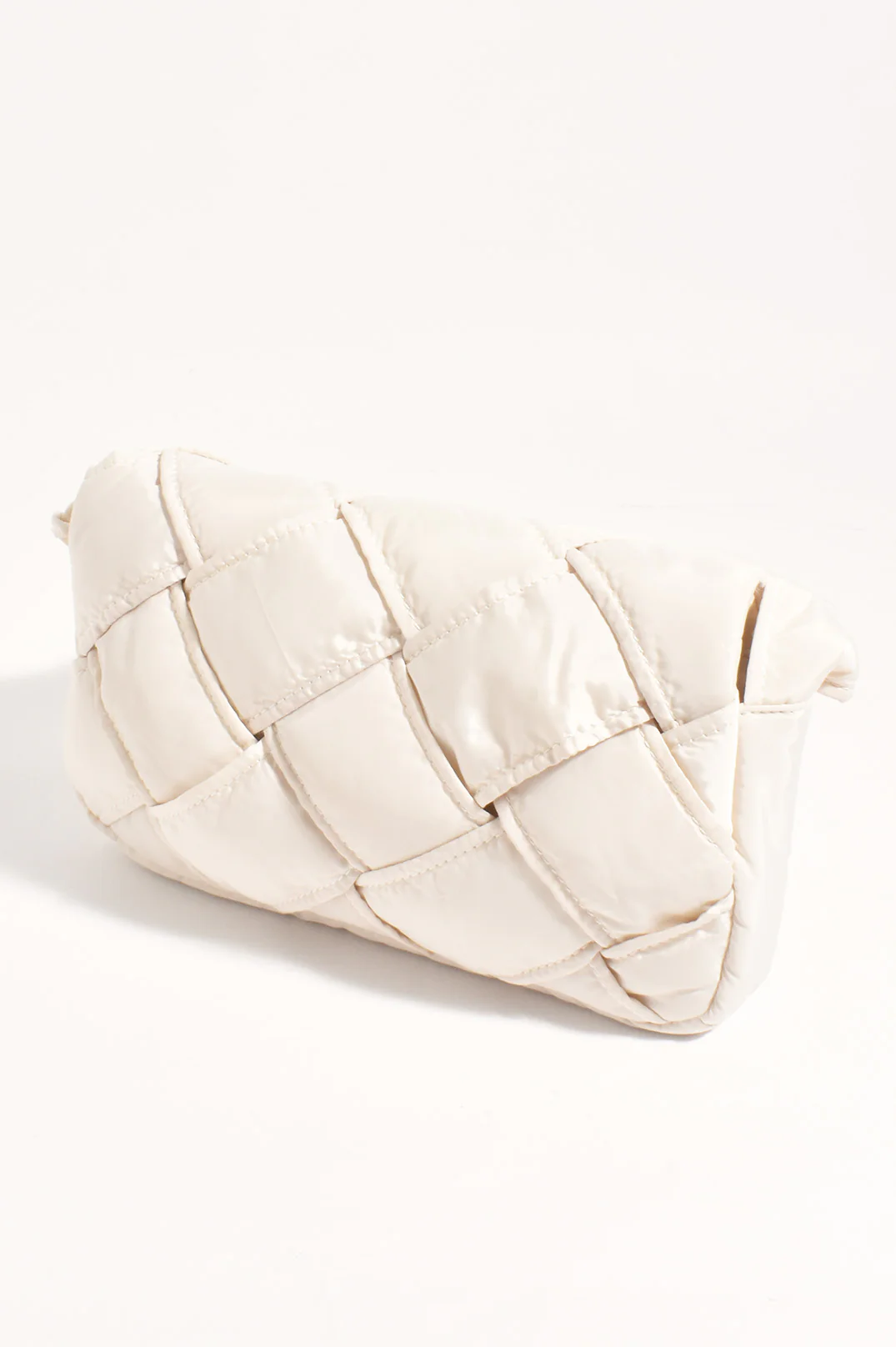 Martina Plait Weave Nylon Cross Body Bag (Cream) - Image 4