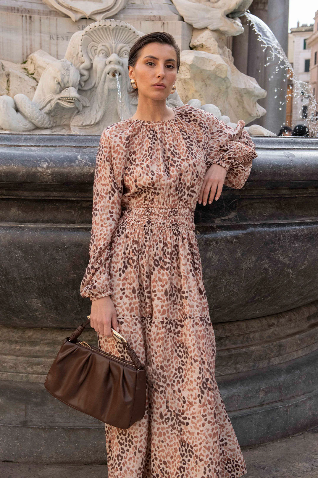 Melissa Maxi Dress (Leopard) - Image 2