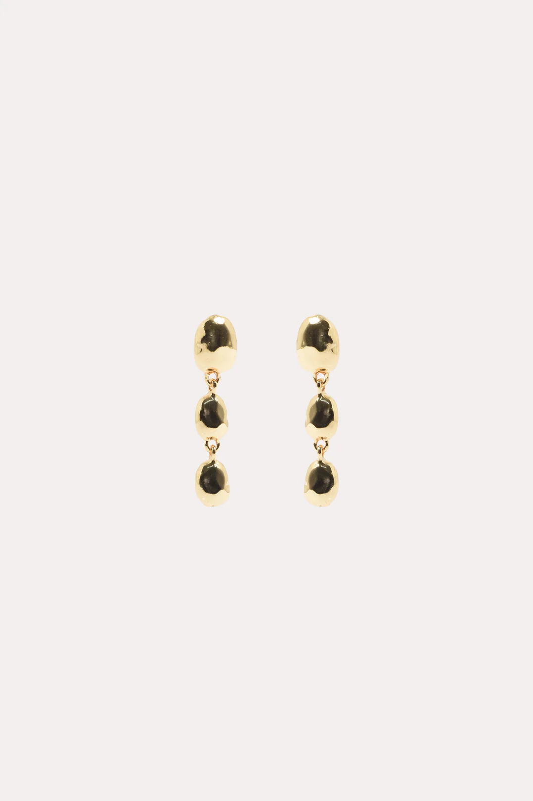 Metal Pod Drop Earrings (Gold)