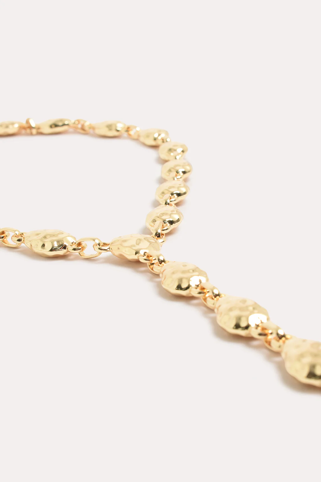 Metal Pod Y Necklace (Gold) - Image 2