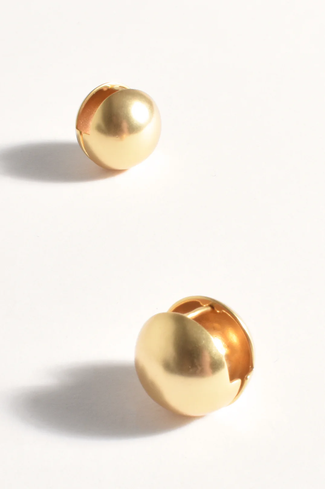 Mini Sphere Shaped Earrings (Gold) - Image 2