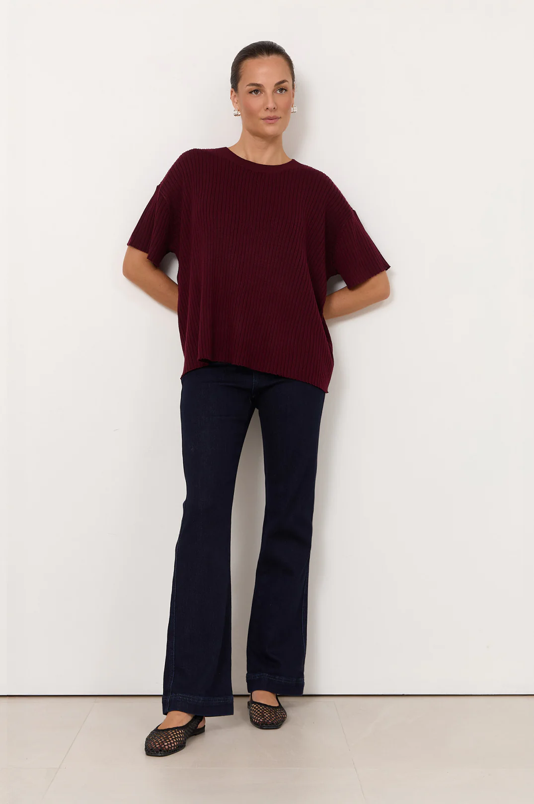 Miro Slim Bootleg Jean (Dark Denim)