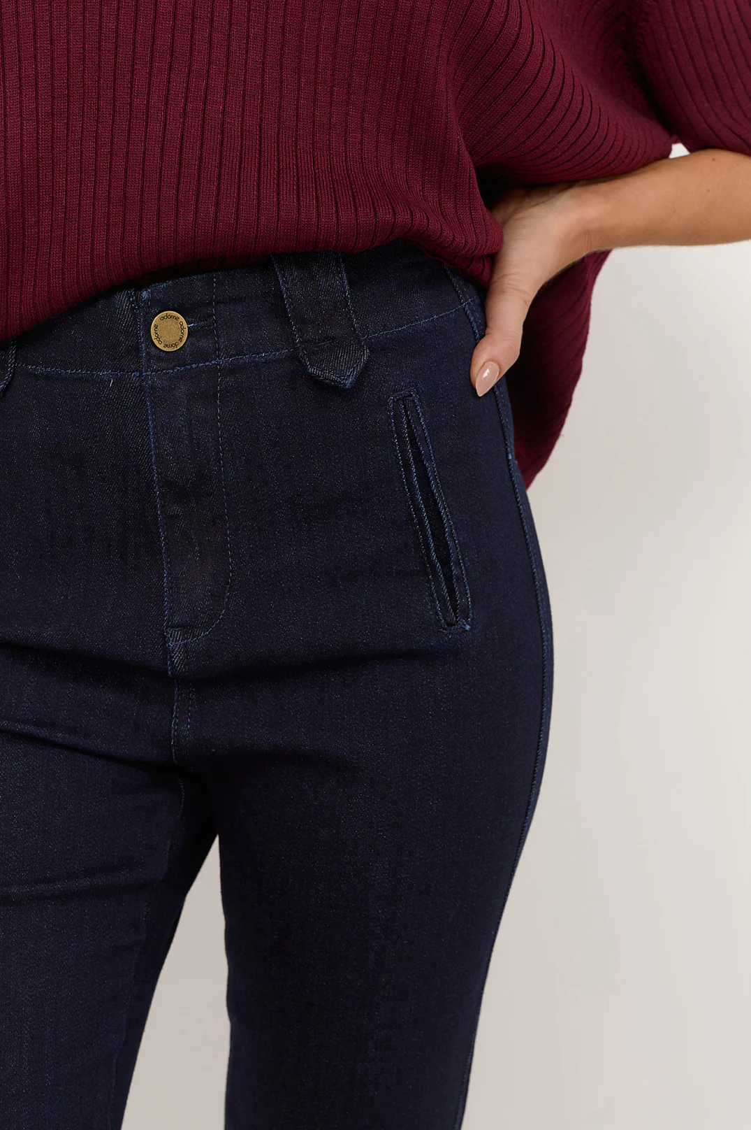 Miro Slim Bootleg Jean (Dark Denim) - Image 3