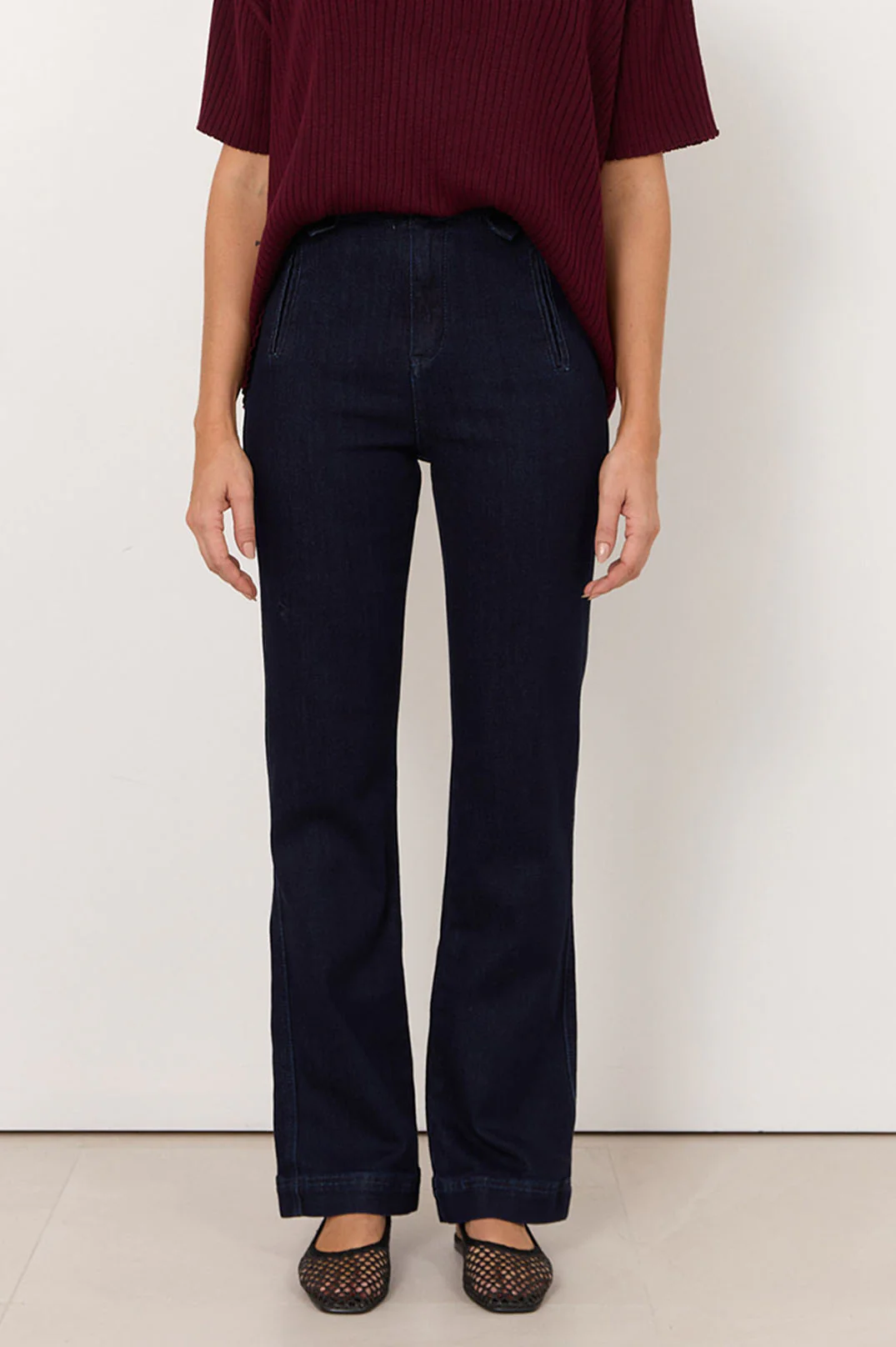 Miro Slim Bootleg Jean (Dark Denim) - Image 4