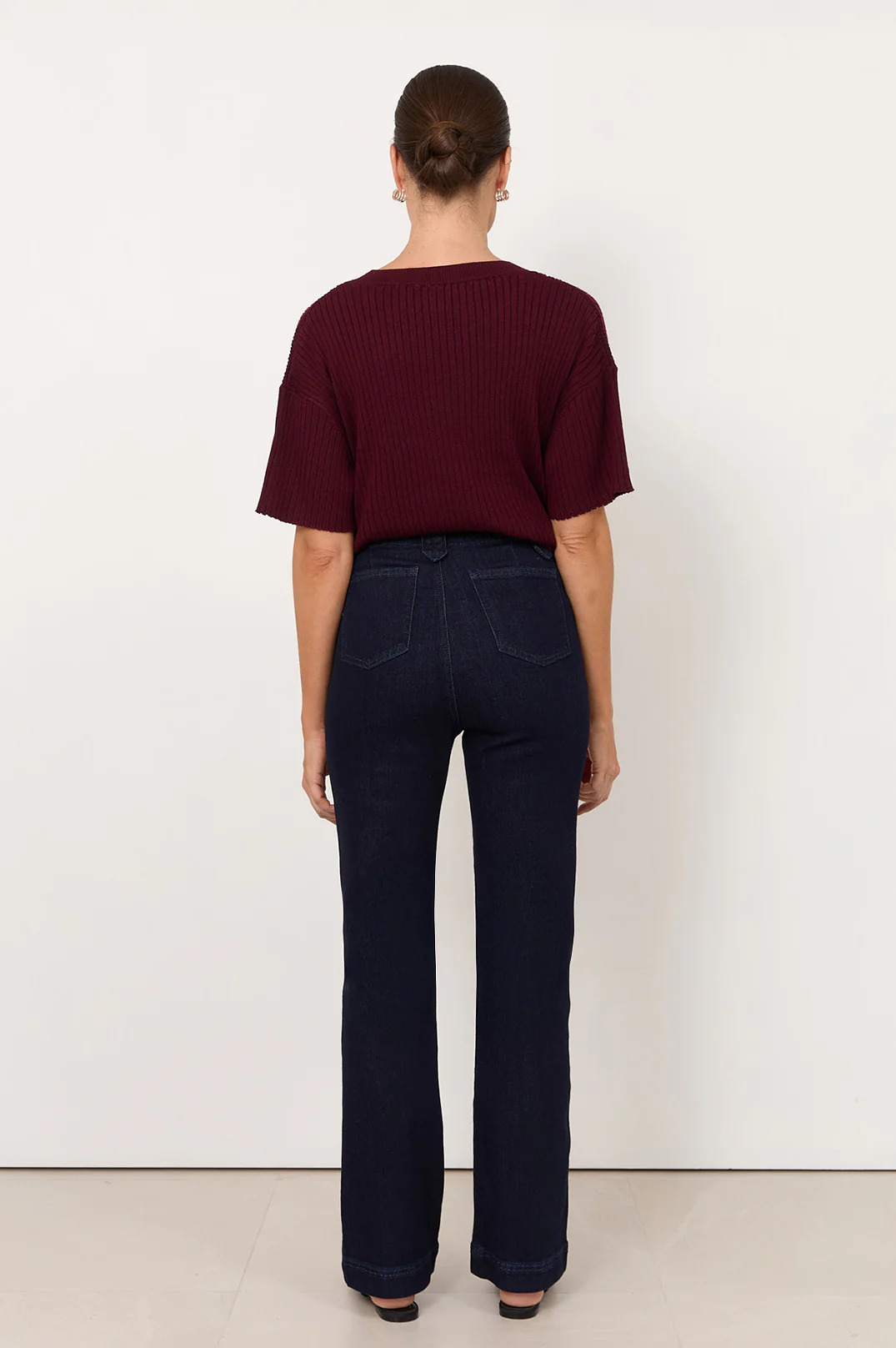Miro Slim Bootleg Jean (Dark Denim) - Image 5
