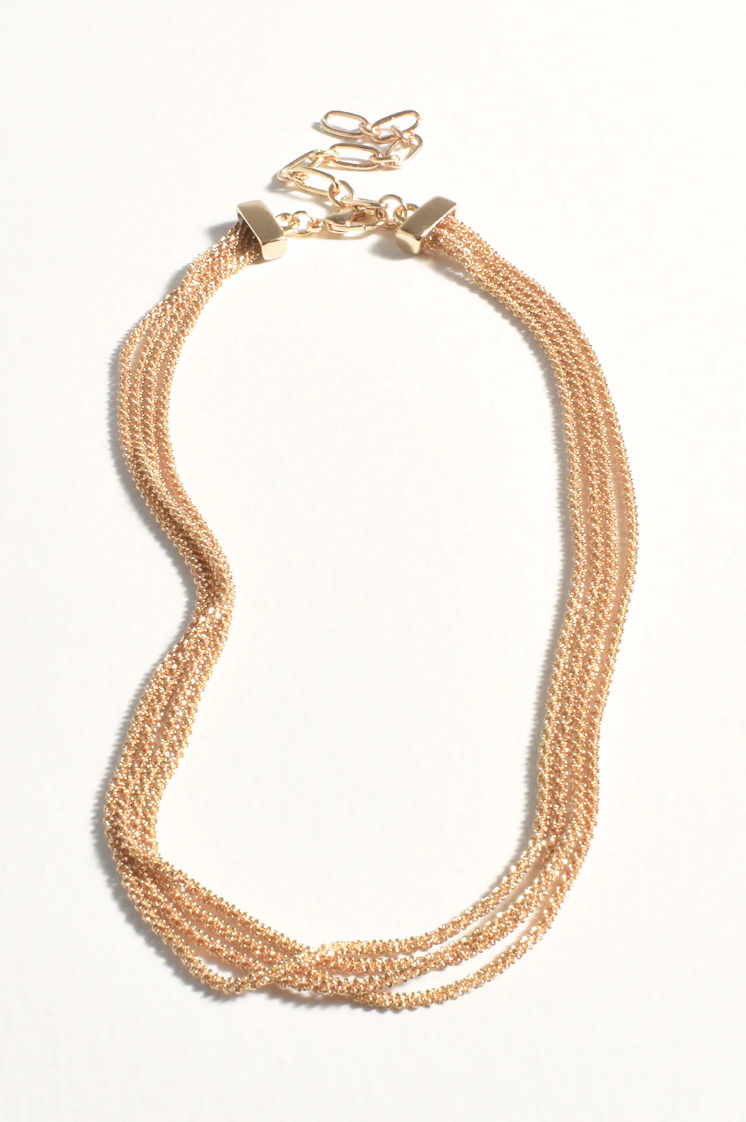 Multi Interest Chain Short Necklace (Gold)
