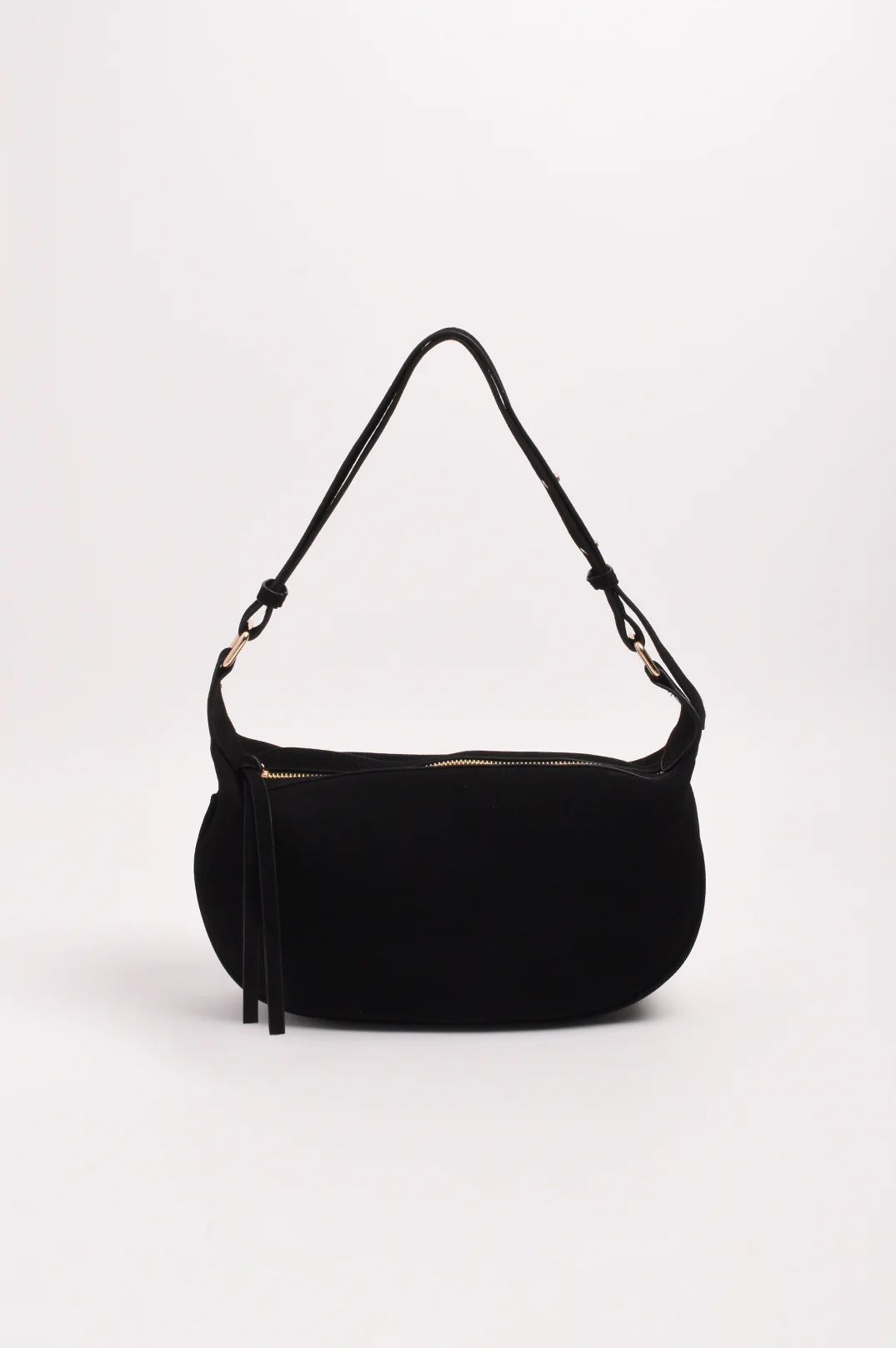 Noah Mini Faux Suede Handbag (Black)