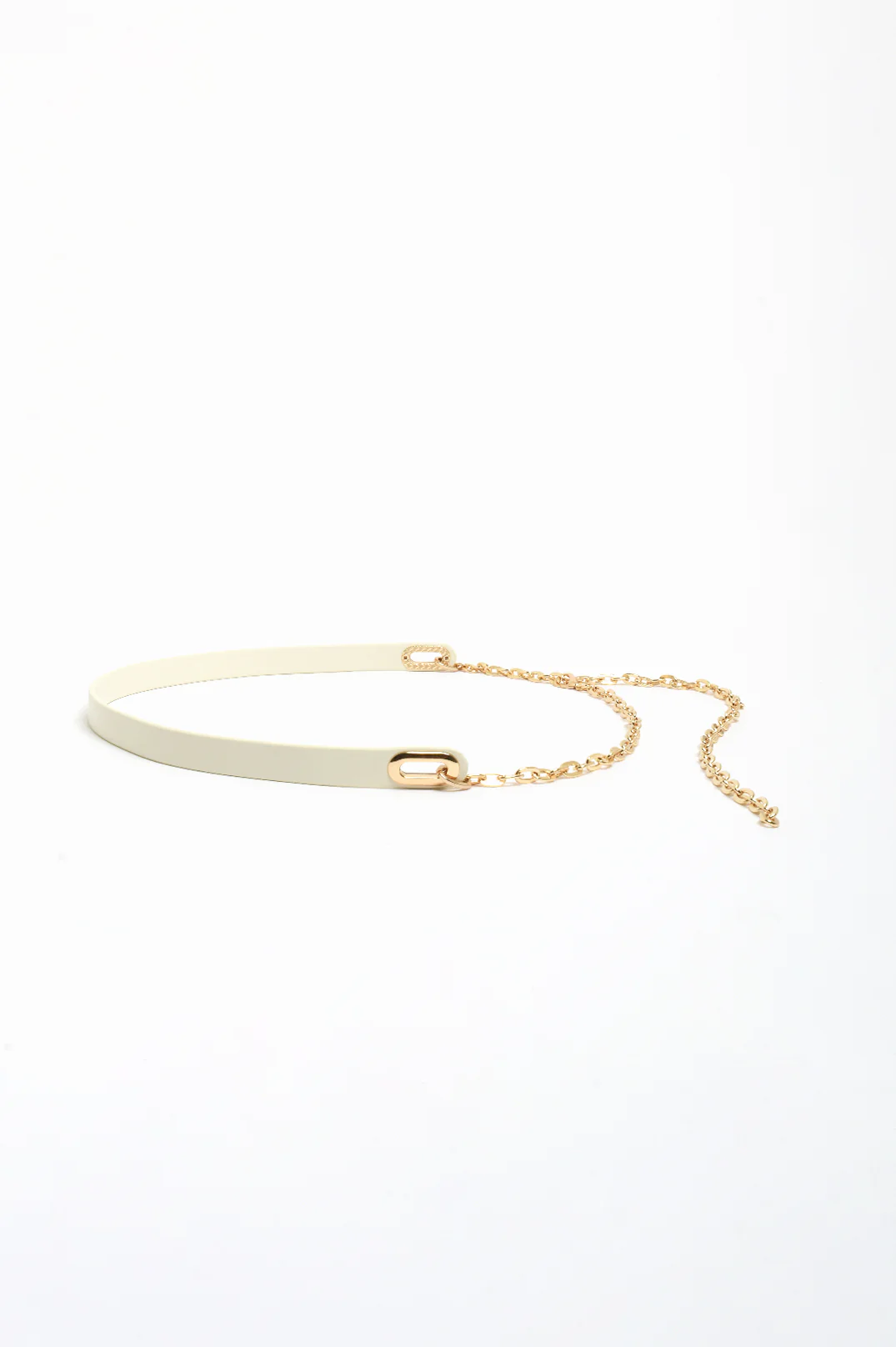 Panel and Chain Adjustable Belt (White)