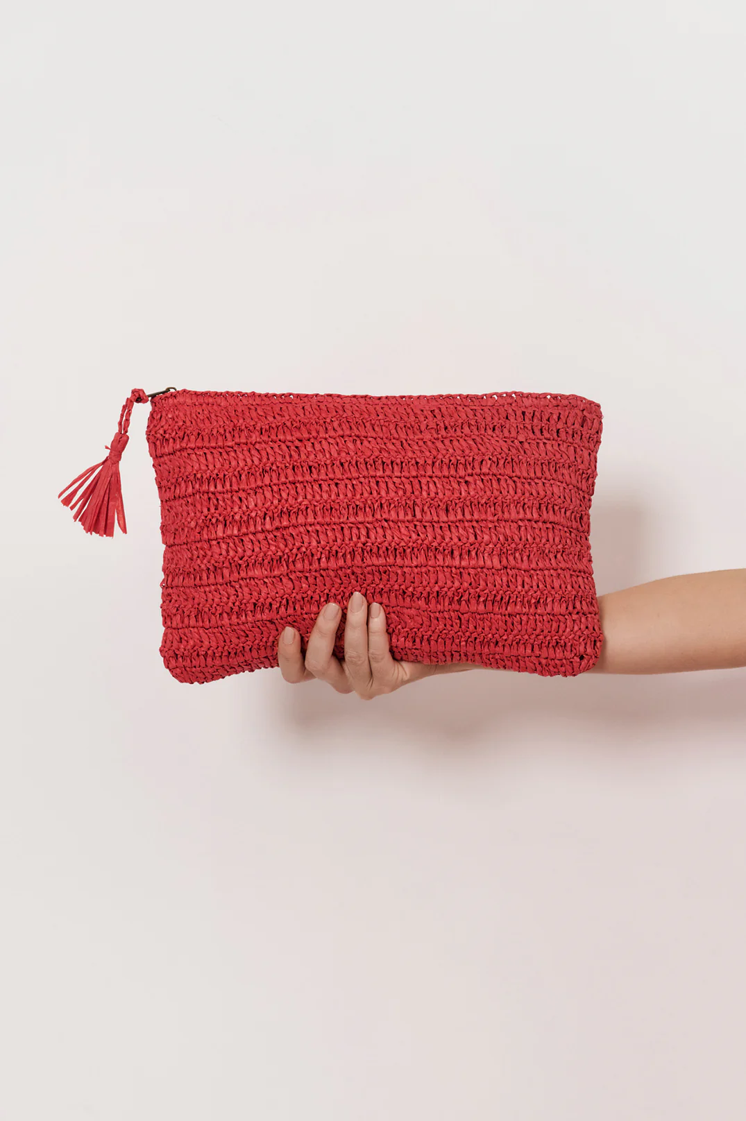 Paper Weave Large Pouch (Red) - Image 3