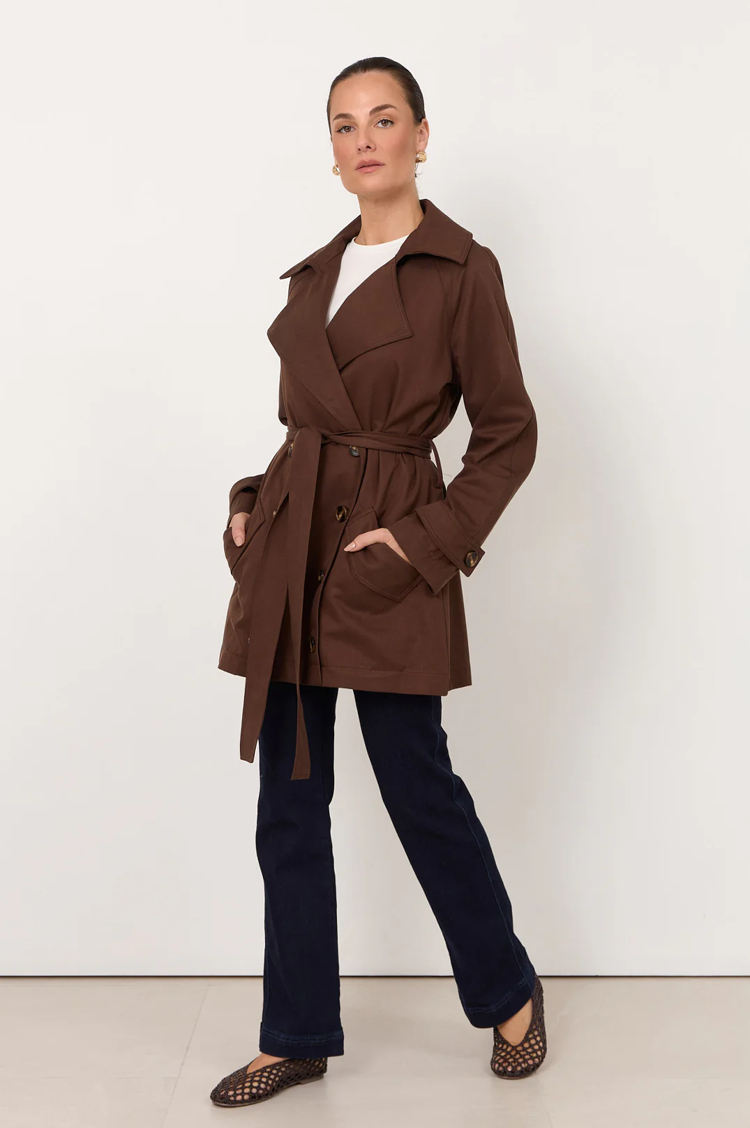 Paris Short Trench (Chocolate) - Image 3