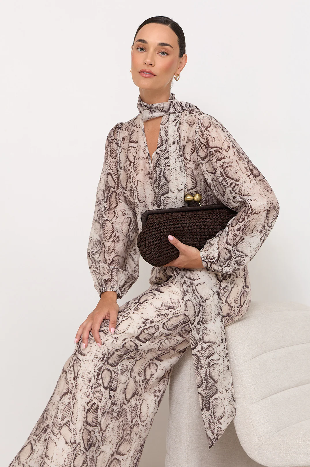 Parker Snake Print Wide Leg Pant (Print) - Image 4