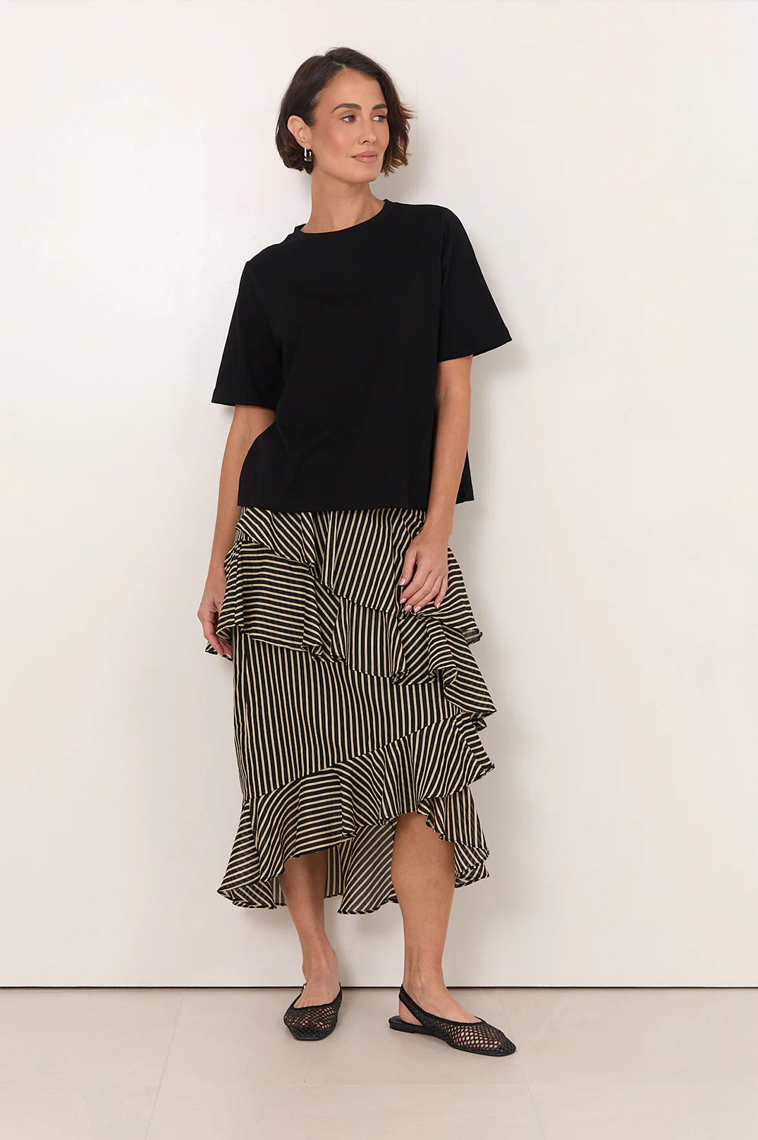 Peta Frilled Stripe Skirt (Stripe) - Image 5