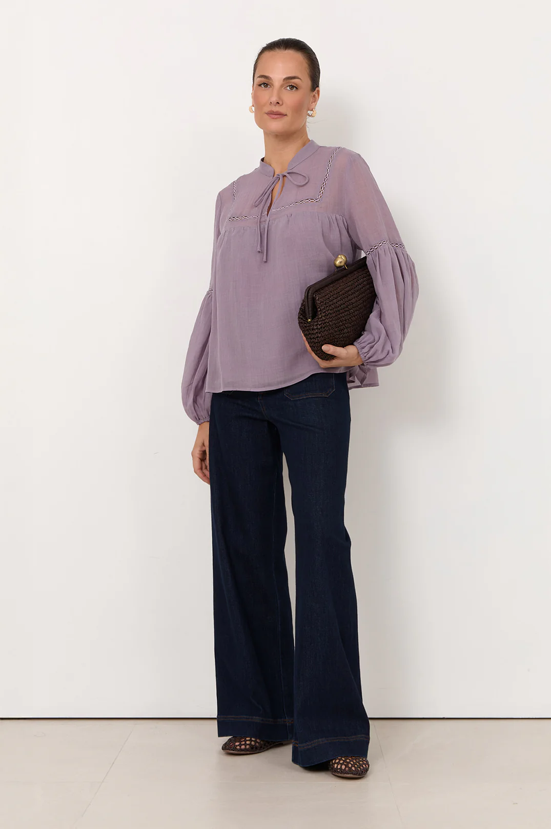 Rana Trim Detail Top (Lilac) - Image 3