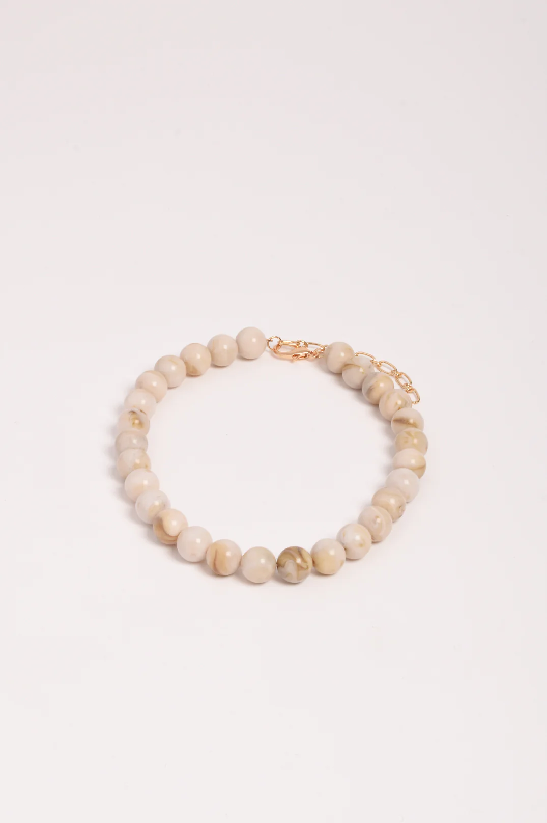 Resin Ball Mid Necklace (Cream) - Image 5