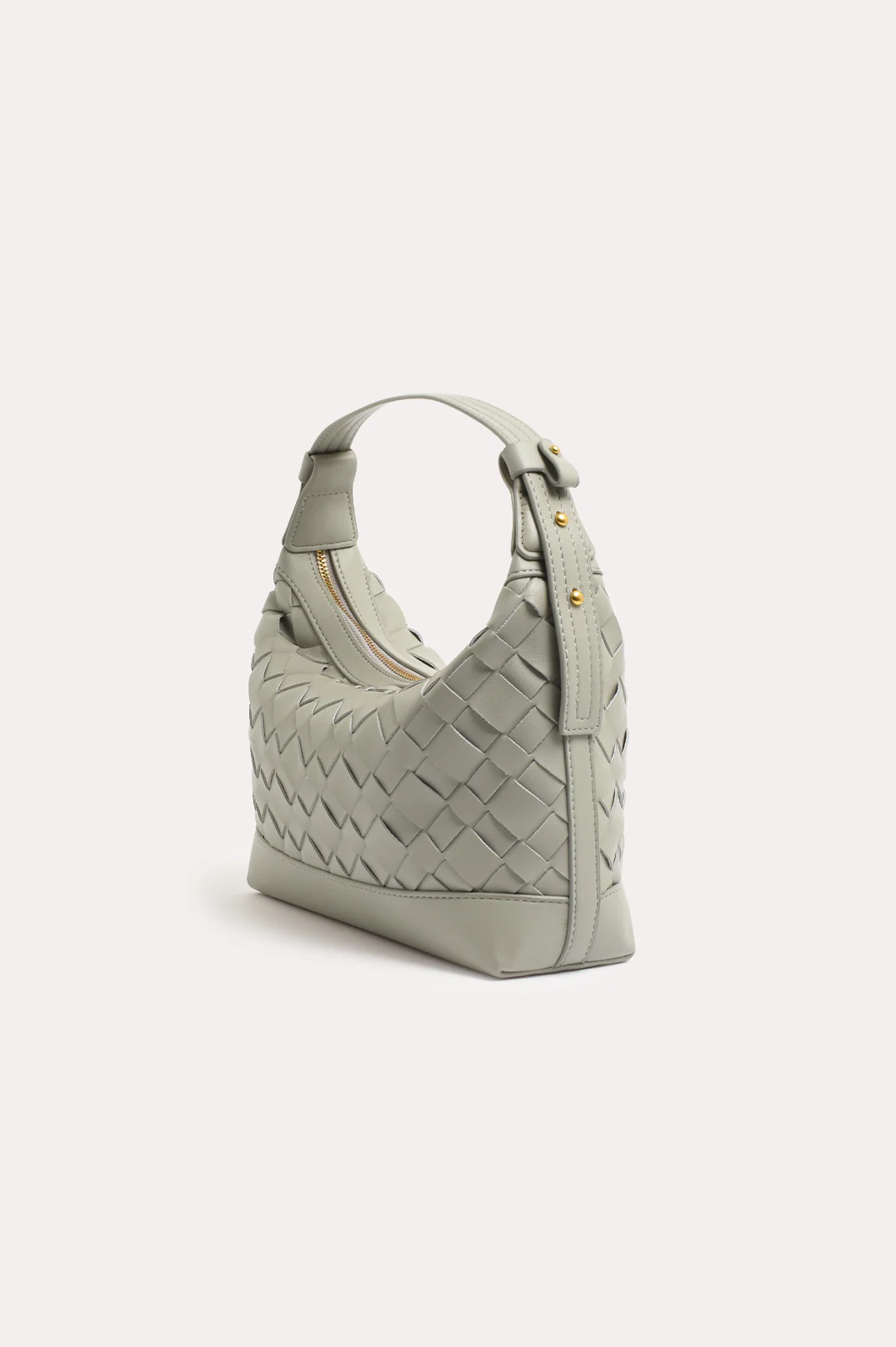 Rhodes Plait Handbag (Grey) - Image 4