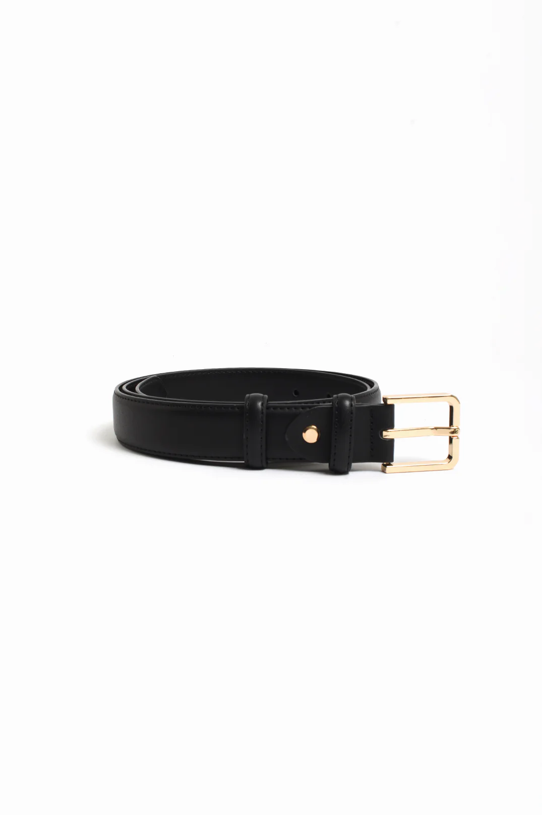 Riley Metal Buckle Jeans Belt (Black/Gold) - Image 3