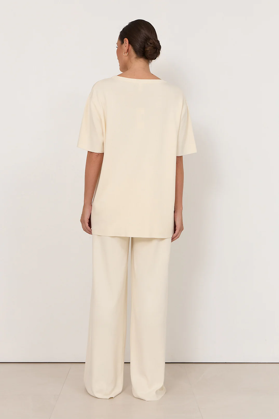 Rochelle Long Line Knit Top (Cream) - Image 4