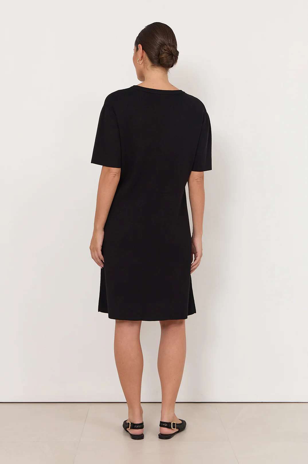 Rochelle Short Knit Dress (Black) - Image 4