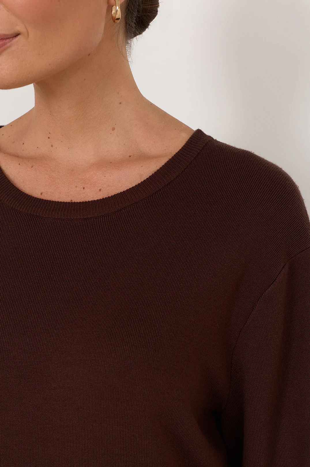 Rochelle Short Knit Dress (Chocolate) - Image 4