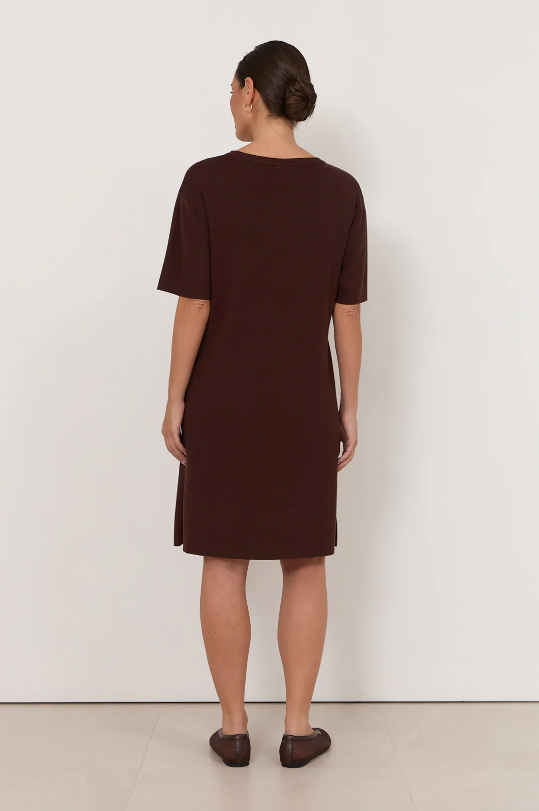 Rochelle Short Knit Dress (Chocolate) - Image 5