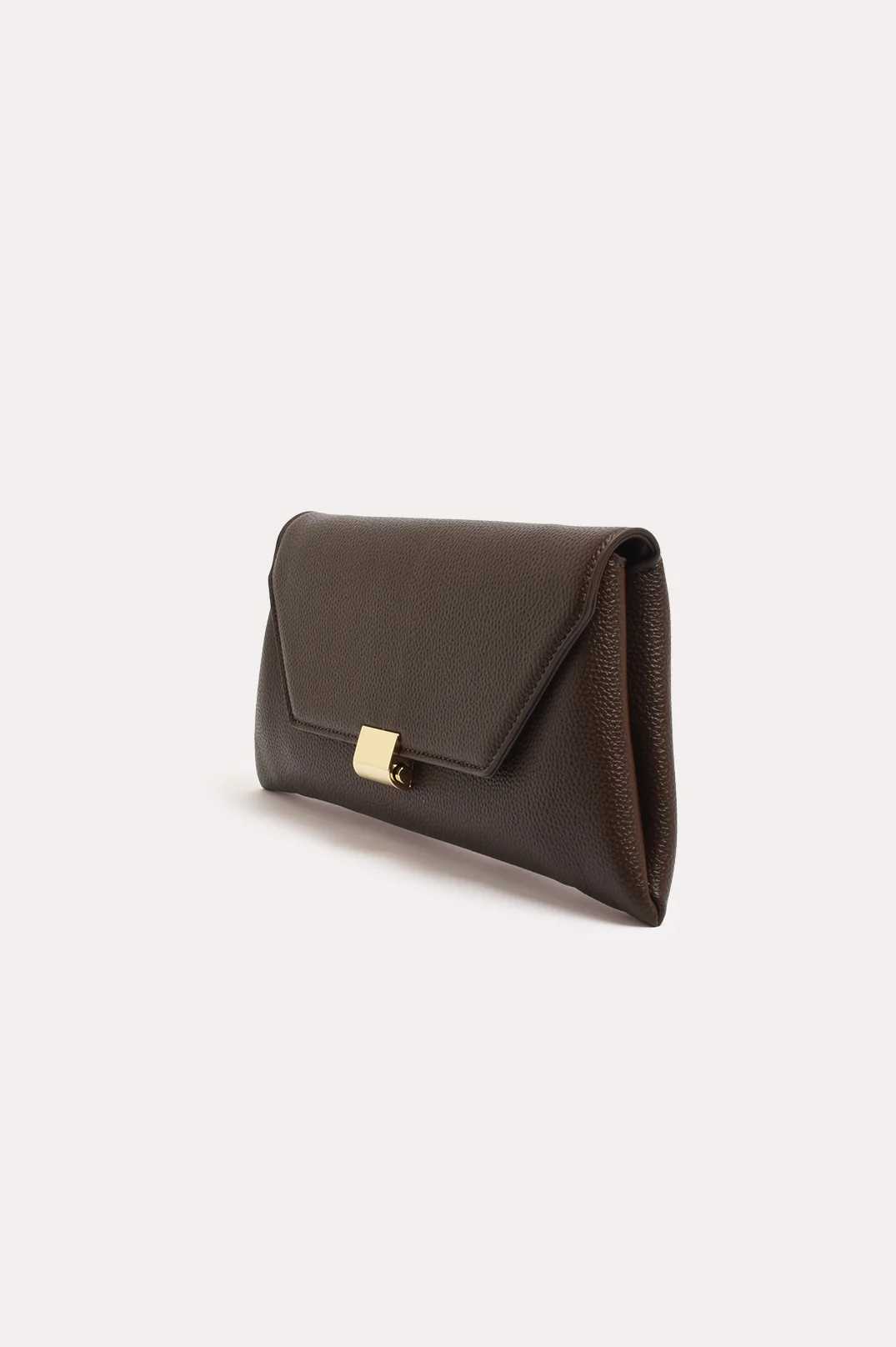 Rona Clasp Front Clutch (Chocolate) - Image 3