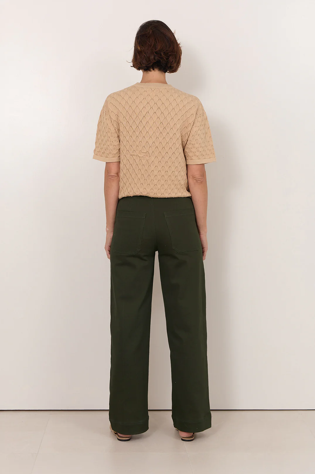 Rosalie Patch Pocket Denim Pant (Khaki) - Image 6
