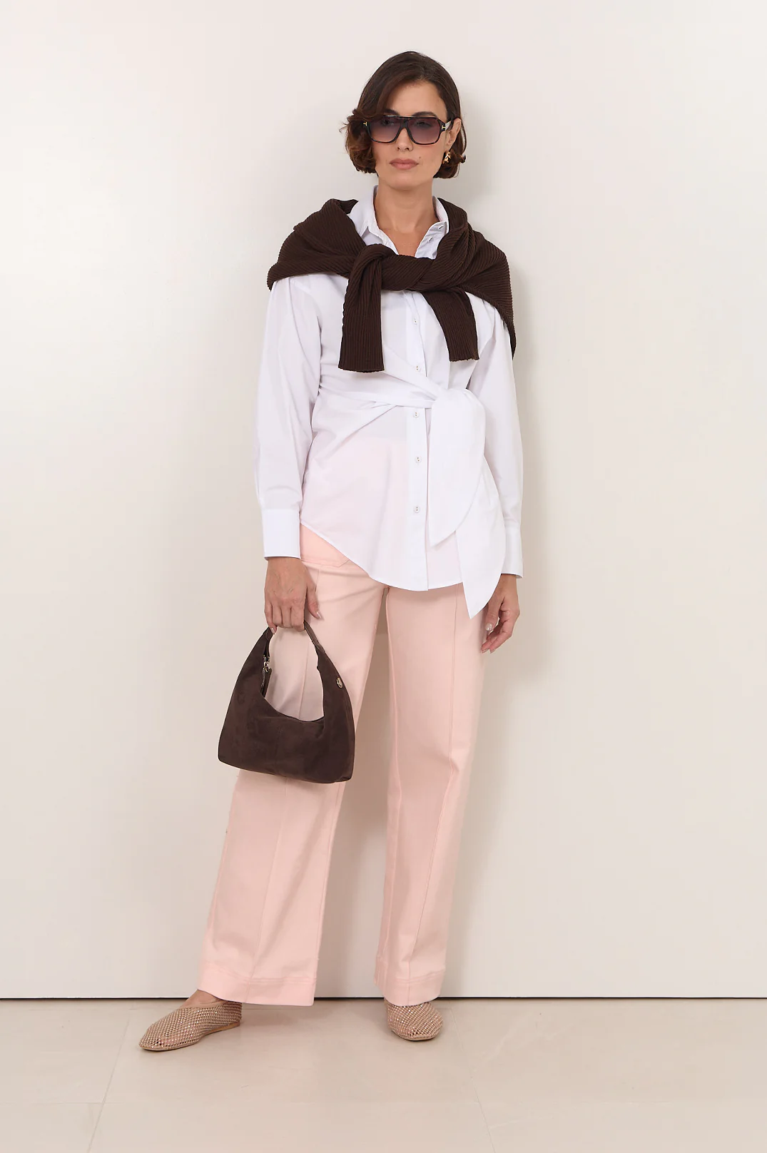 Rosalie Patch Pocket Denim Pant (Pink) - Image 3