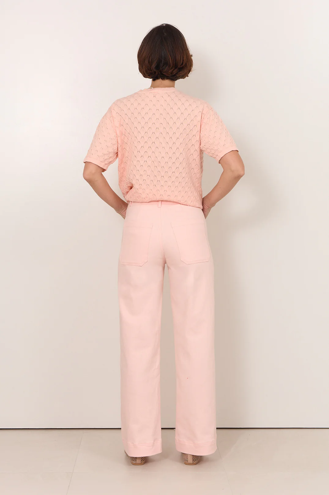 Rosalie Patch Pocket Denim Pant (Pink) - Image 5