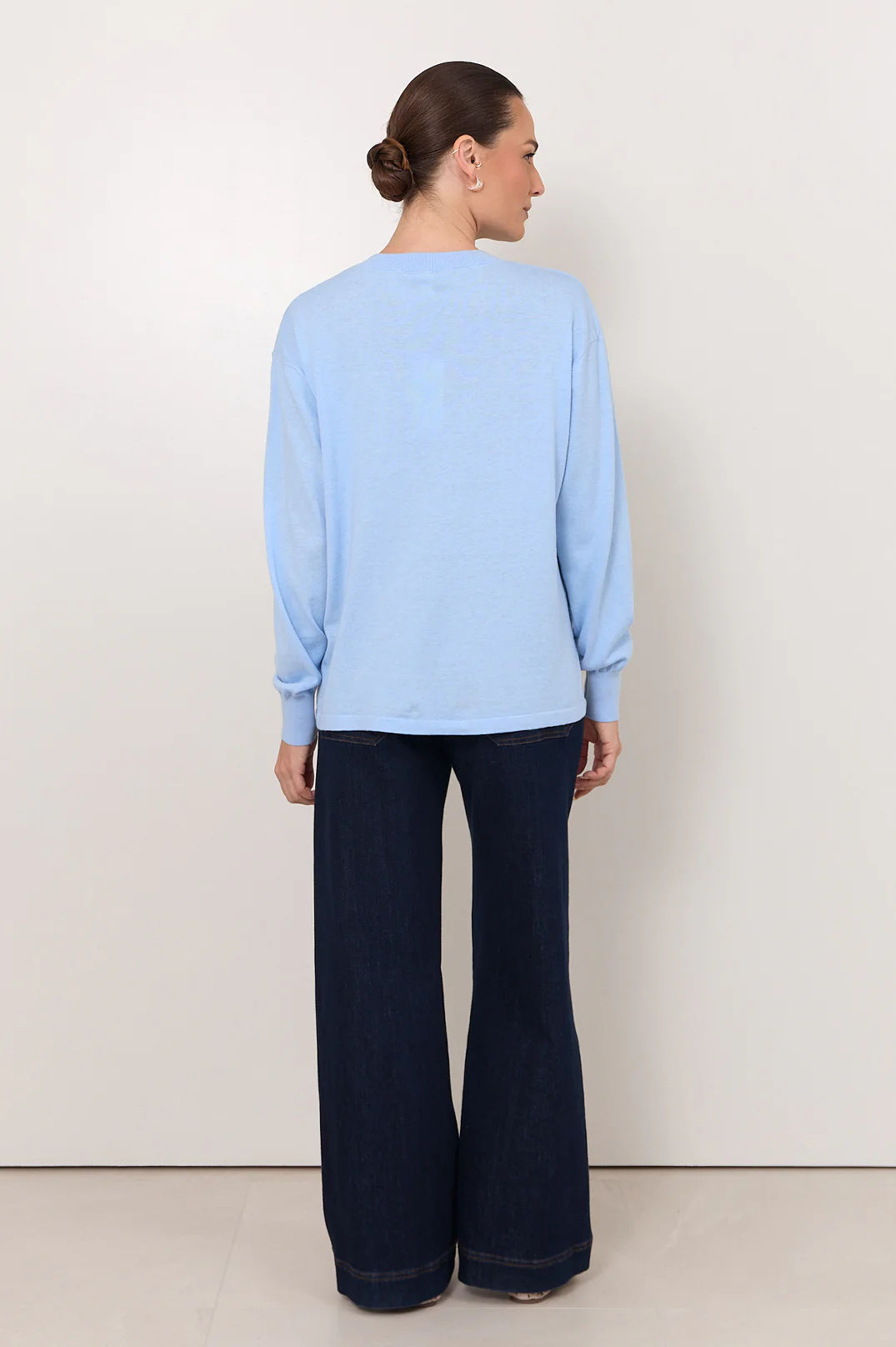 Rowan Cotton Cashmere Long Sleeve Knit (Blue) - Image 4