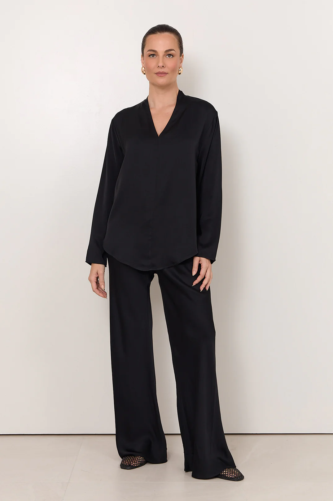 Sacha Long Sleeve Top (Black) - Image 3