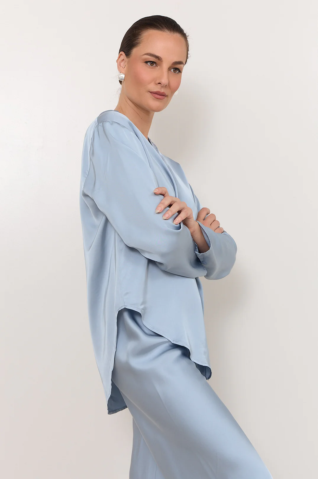 Sacha Long Sleeve Top (Blue) - Image 3