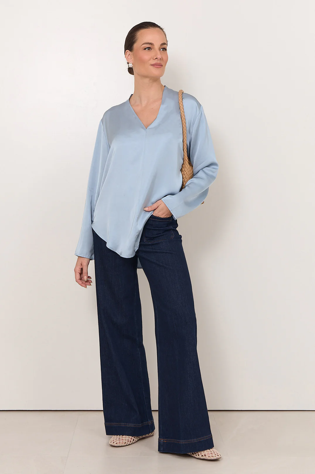 Sacha Long Sleeve Top (Blue) - Image 4