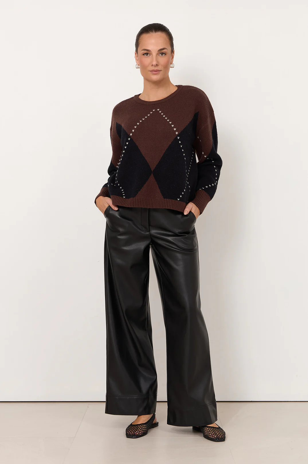 Samsara Argyle Knit Jumper (Print) - Image 3